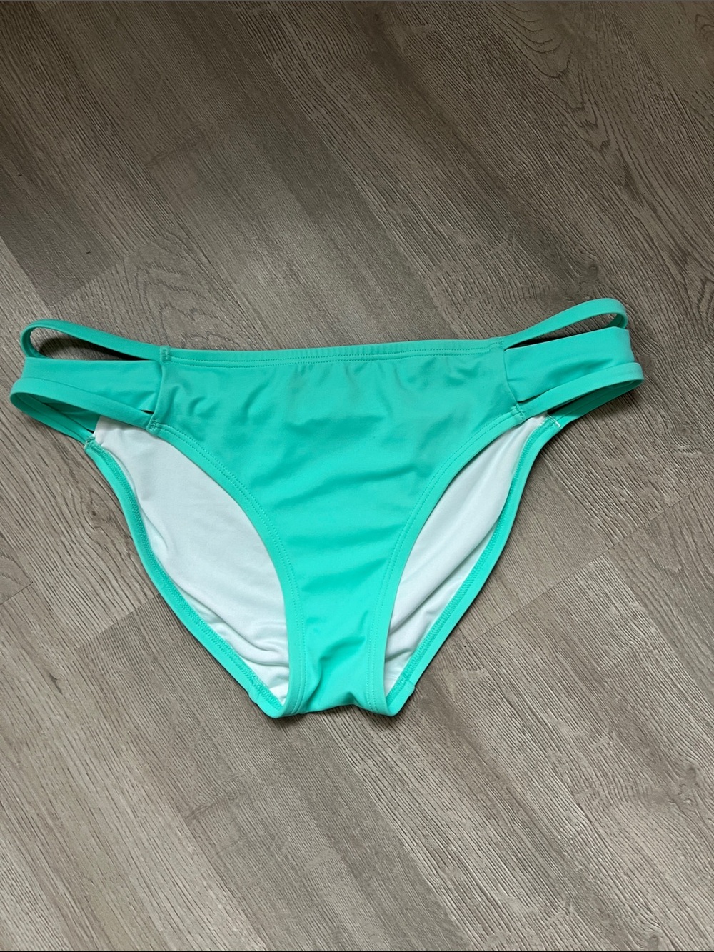 VS PINK Swim Bikini Bottom Strappy Sides in Mint Green/ Aqua